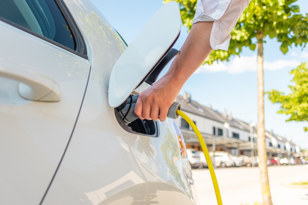 Charging EV in the sun