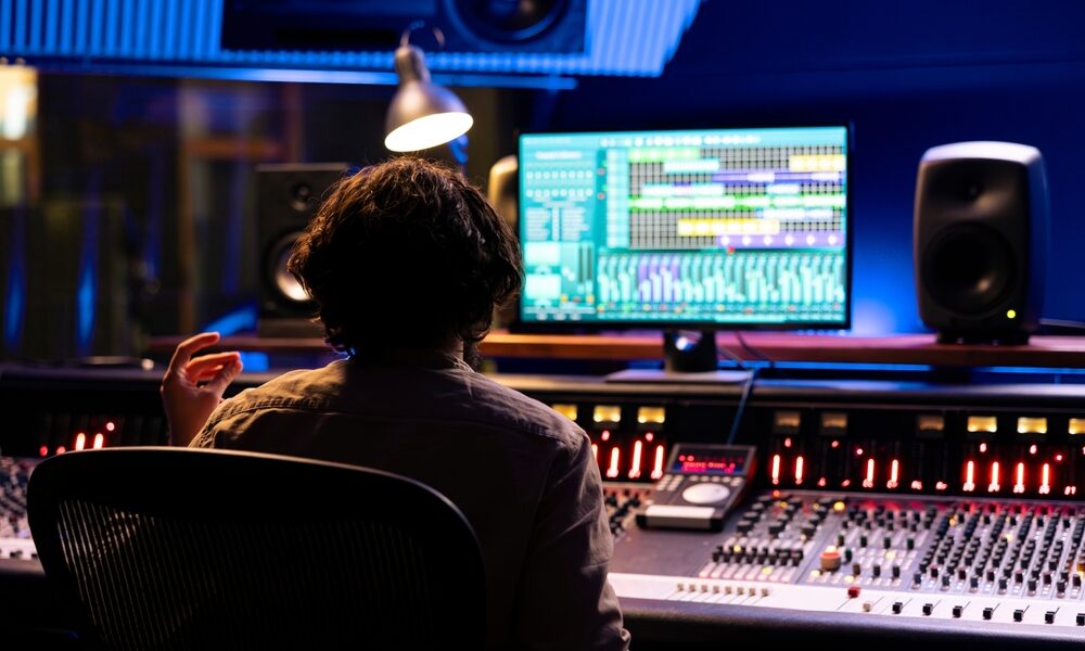 Audio,Expert,Working,On,Editing,Music,With,Daw,Software,Interface,