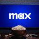 Max,Or,Hbo,Max,Logo,On,Tv,With,Popcorn,Bowl