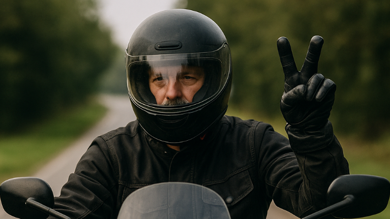 Motorcykel, V-tegn