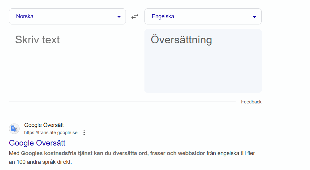 Google Translate No