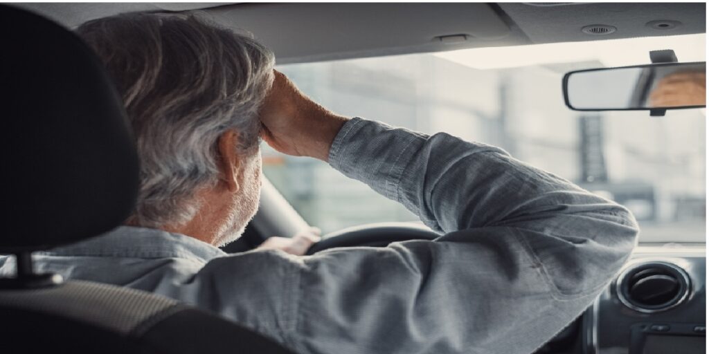 stressed old man
