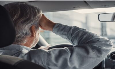 stressed old man