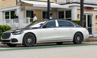 Mercedes-benz, Maybach, black, white, sort, hvid, svart, hvit, bil, car