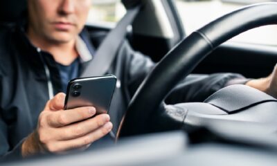 driving with phone car