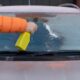 frozen car windshield de icing
