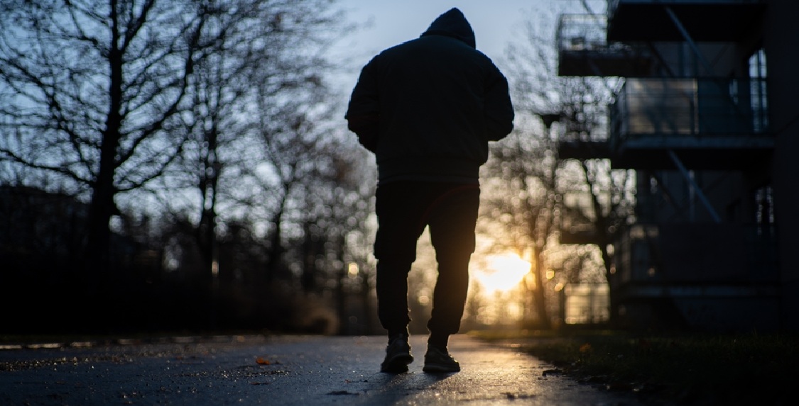 walking outside dark