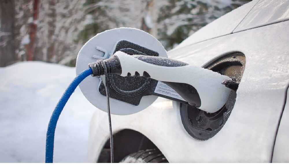 car charging snow