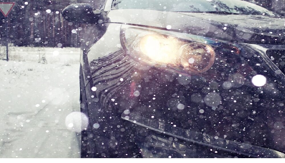winter car driving snow