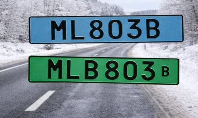 Blå og grønne nummerplader