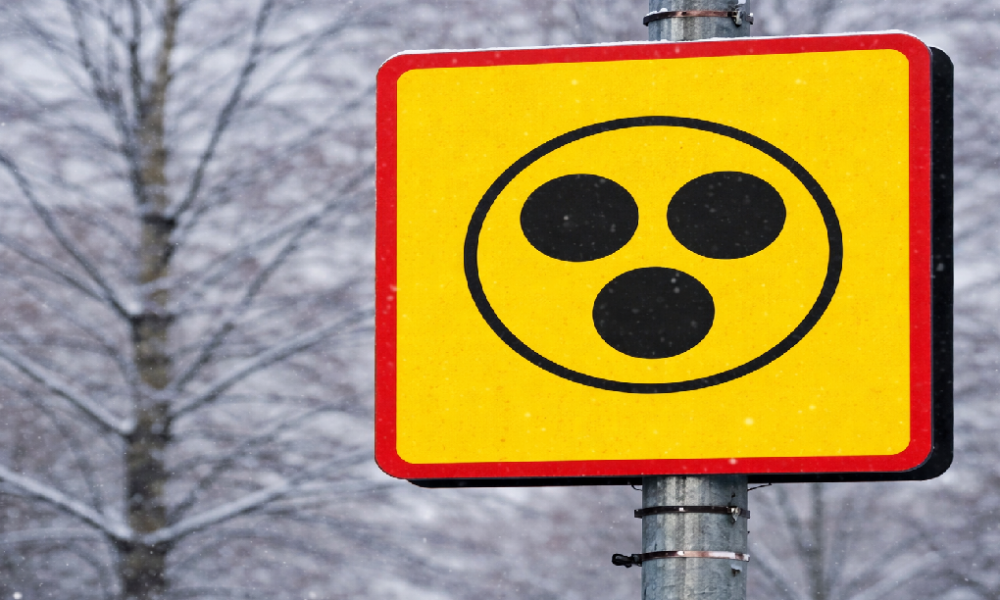 Vejskilt 3 prikker 1