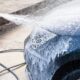 Washing car