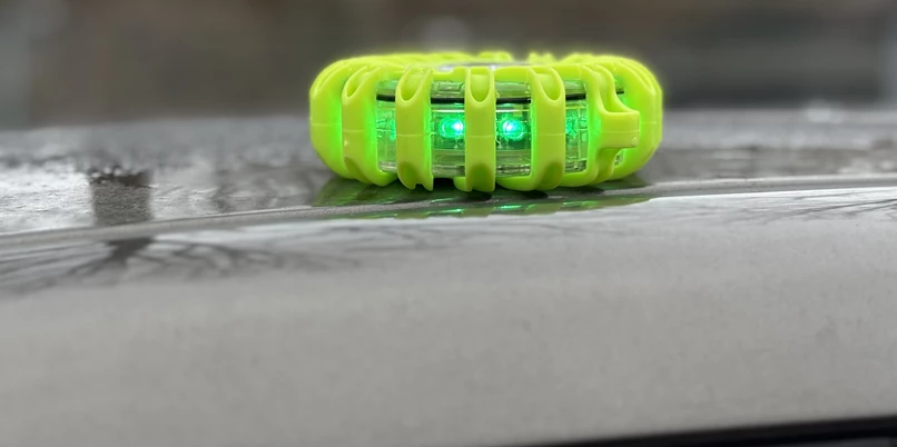 grønt blink på bil