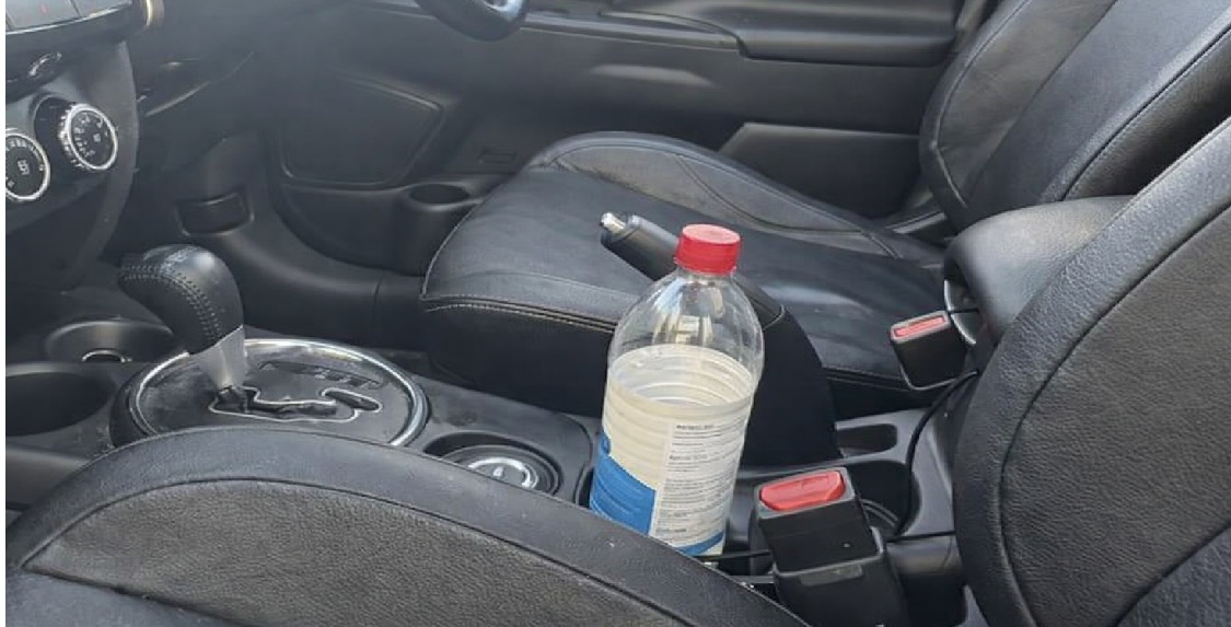 vinegar in car