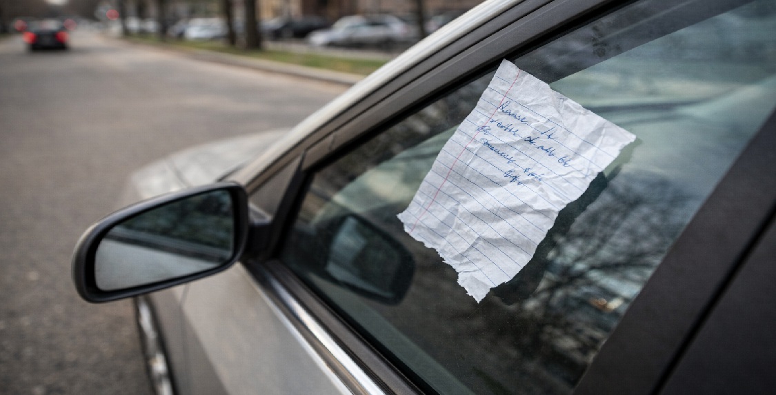 Papir på bil