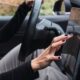 Women driving car