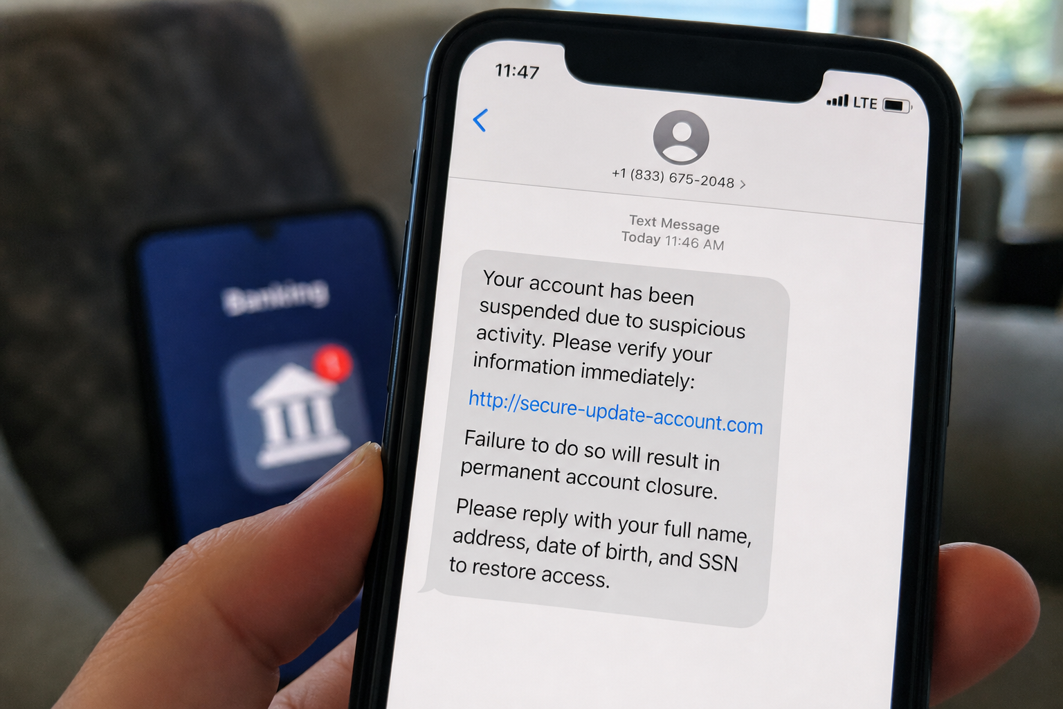 Slik avslører du en falsk bank-SMS før den tømmer kontoen