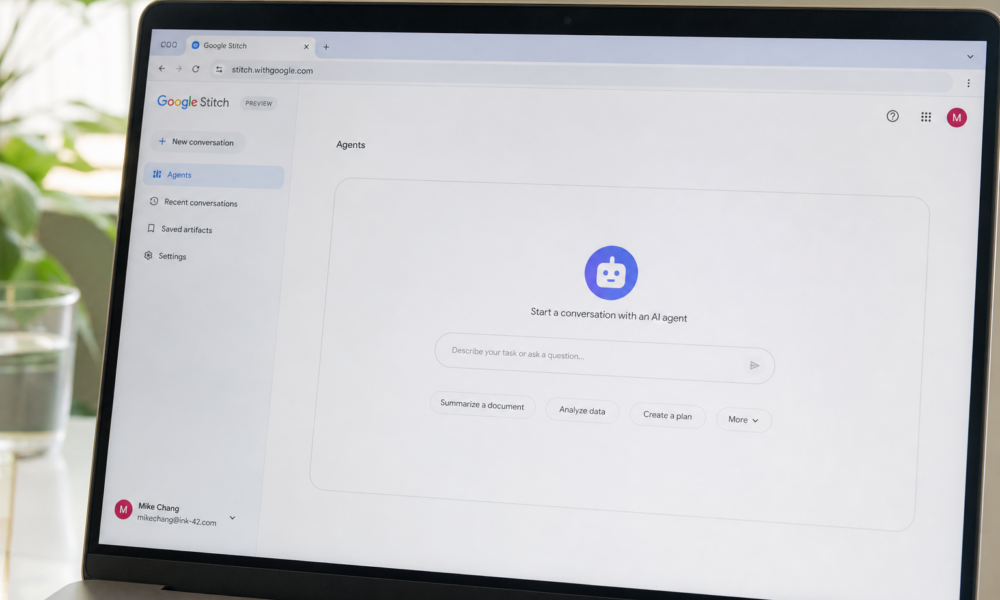 Google Stitch lærte å snakke - nå utfordrer den betalte designverktøy