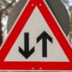 Two way traffic sign