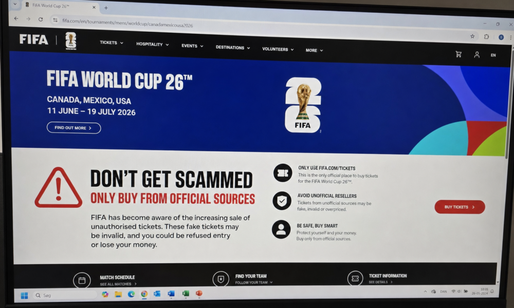 FBI advarer: Falske FIFA-sider svindler VM-fans før fotball-VM 2026