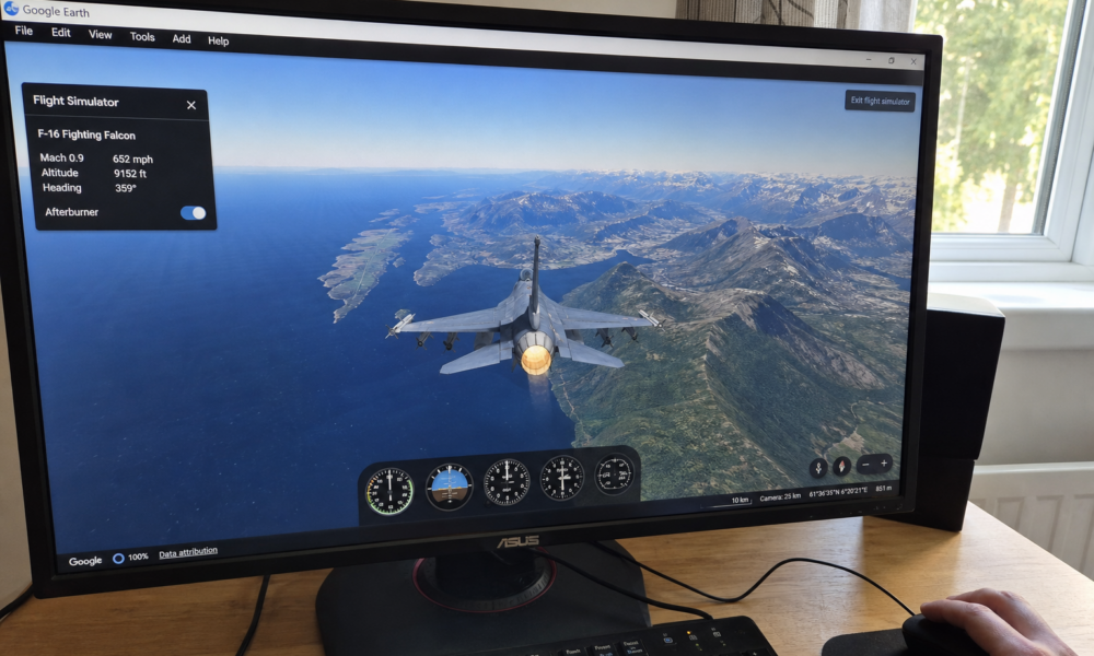 Gratis flysimulator i nettleseren: Slik flyr du over norskekysten i Google Earth