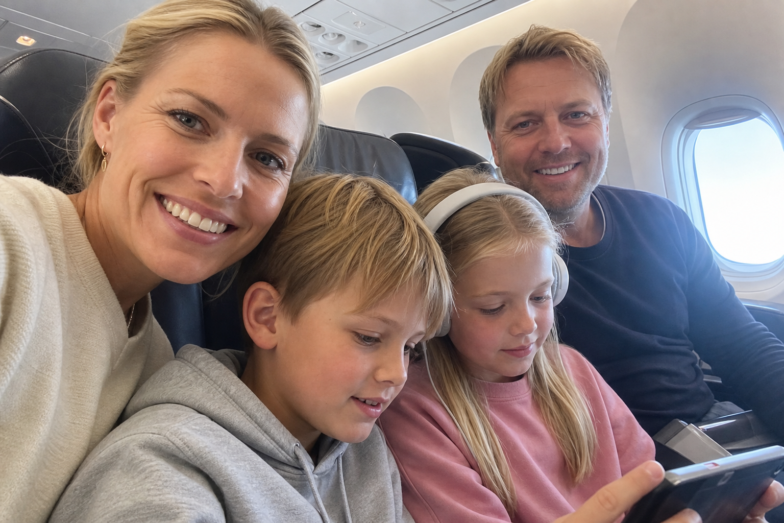 EU-flyregler 2027: Barn under 14 sitter gratis ved siden av foreldrene, og navnefeil rettes uten regning