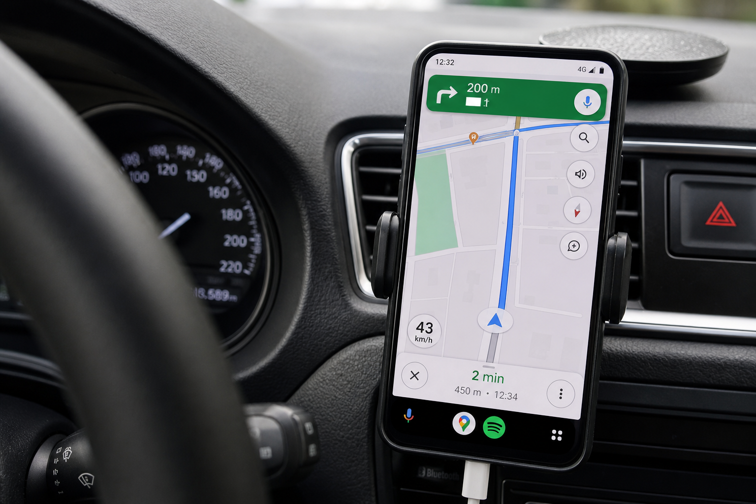 Kjører du Google Maps i bilen: Speedometeret dukker endelig opp på Android Auto