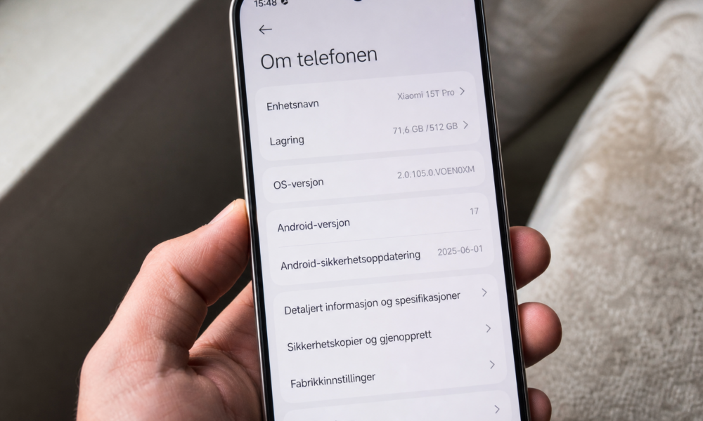 Android 17 er ute til din Xiaomi, men oppdateringen veier 7 GB uten at du ser noen forskjell