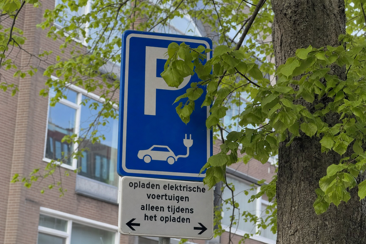 Eksperiment i Nederland: Bensinbiler får snart lov til å parkere på elbilladere når de er ledige