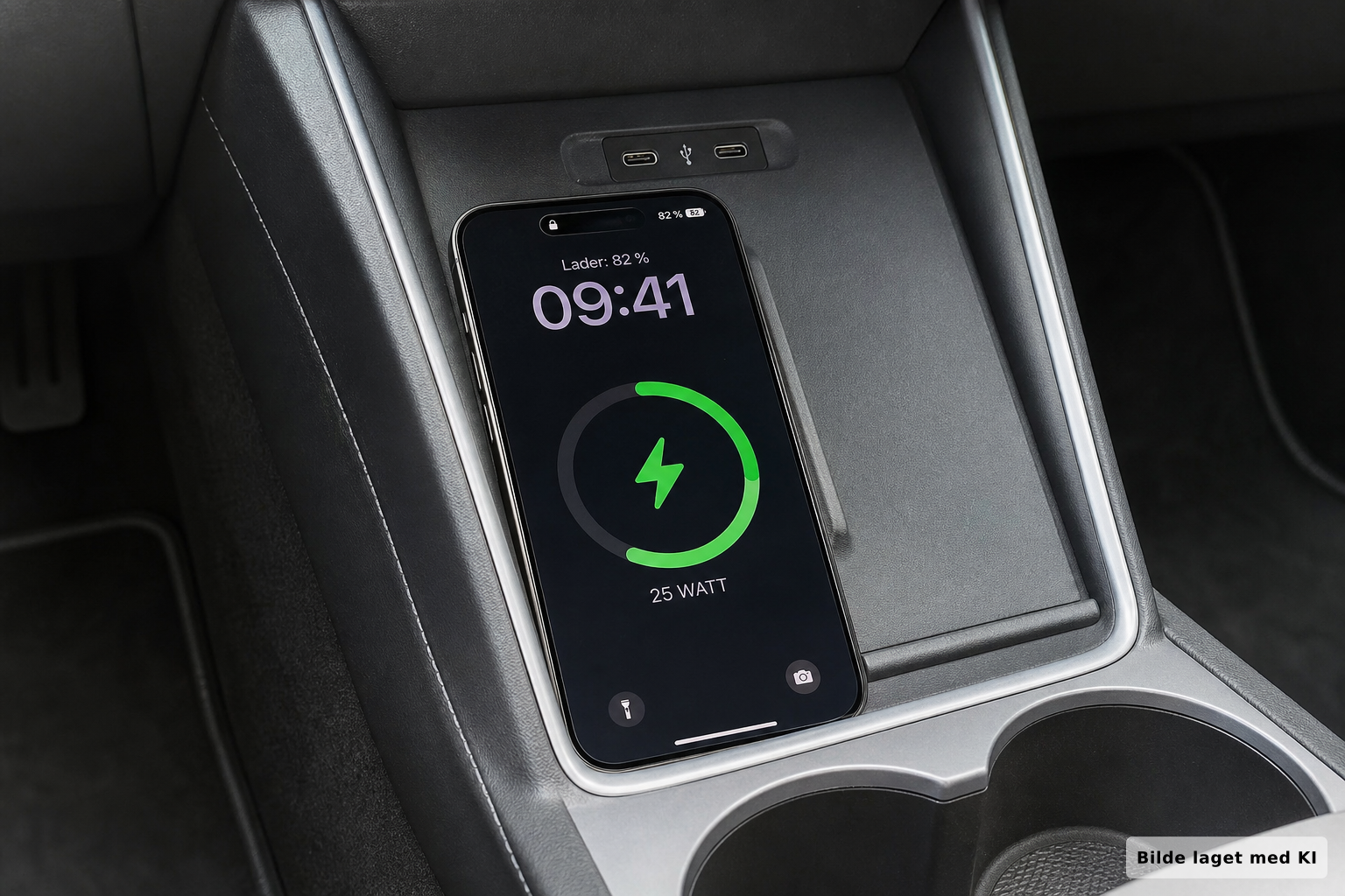 Tesla Model Y får raskere trådløs lading: Men iPhone-eiere merker knapt forskjell