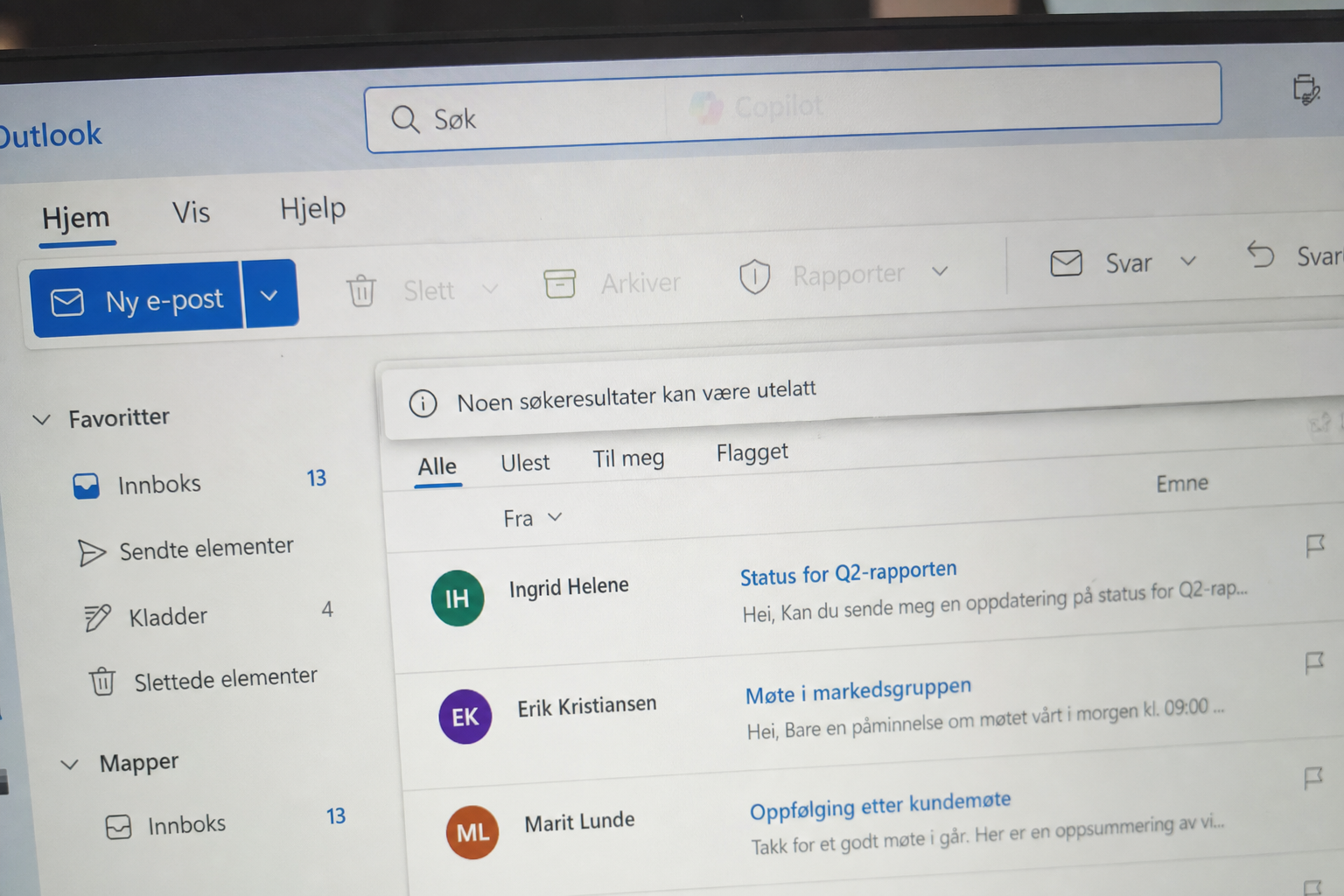 Microsoft snur igjen: Fjerner tvungen Copilot-søking i Outlook etter uker med klager