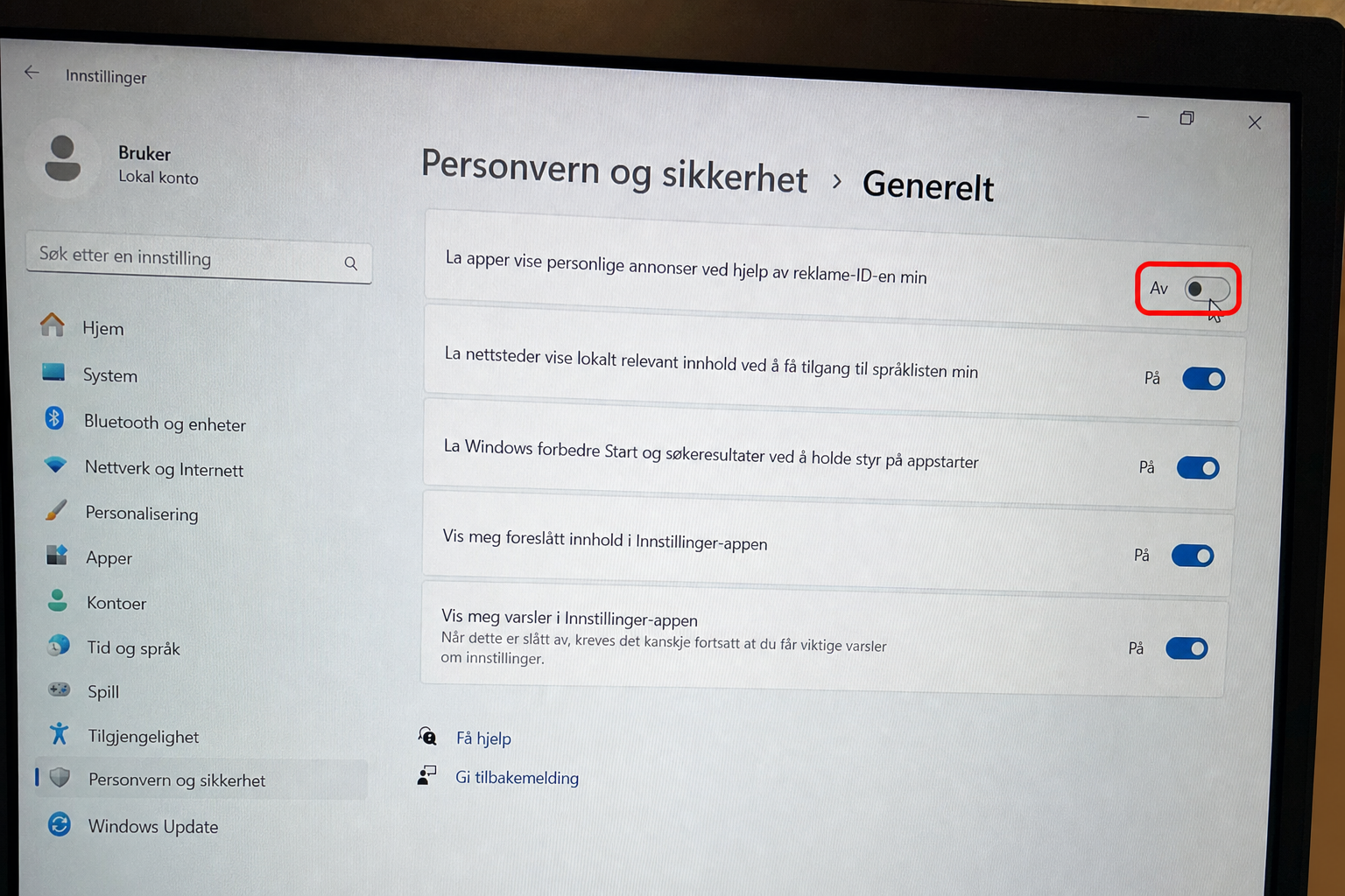 Fem skjulte personvern-brytere i Windows 11: Slik stopper du datastrømmen til Microsoft