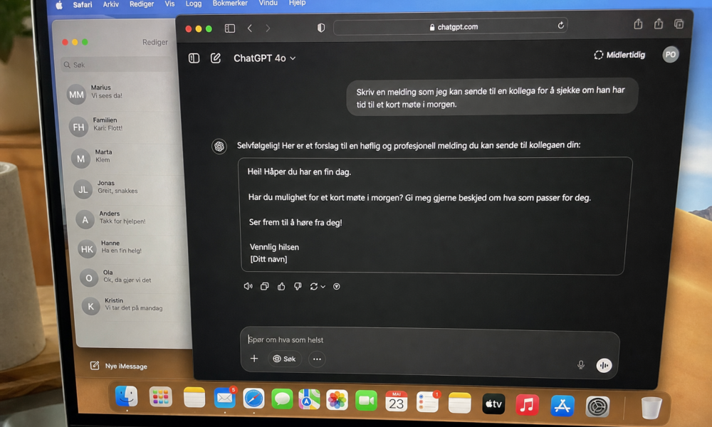 ChatGPT tar over innboksen din: Leser og svarer på iMessages på dine vegne