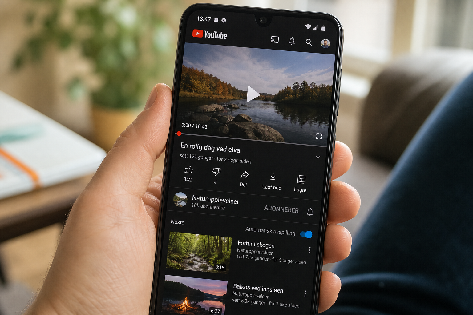 Åpner du YouTube etter en pause: Appen starter forrige video helt av seg selv
