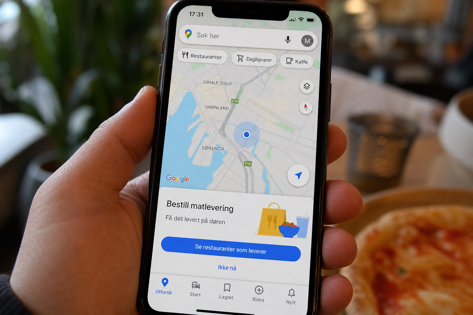 Google Maps bestiller nå mat for deg: Appen vil gjøre alt på ett sted