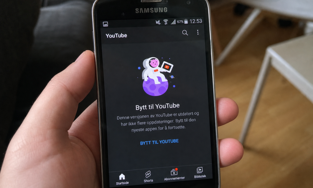 Har du gammel Android-telefon: YouTube forsvinner snart fra disse modellene