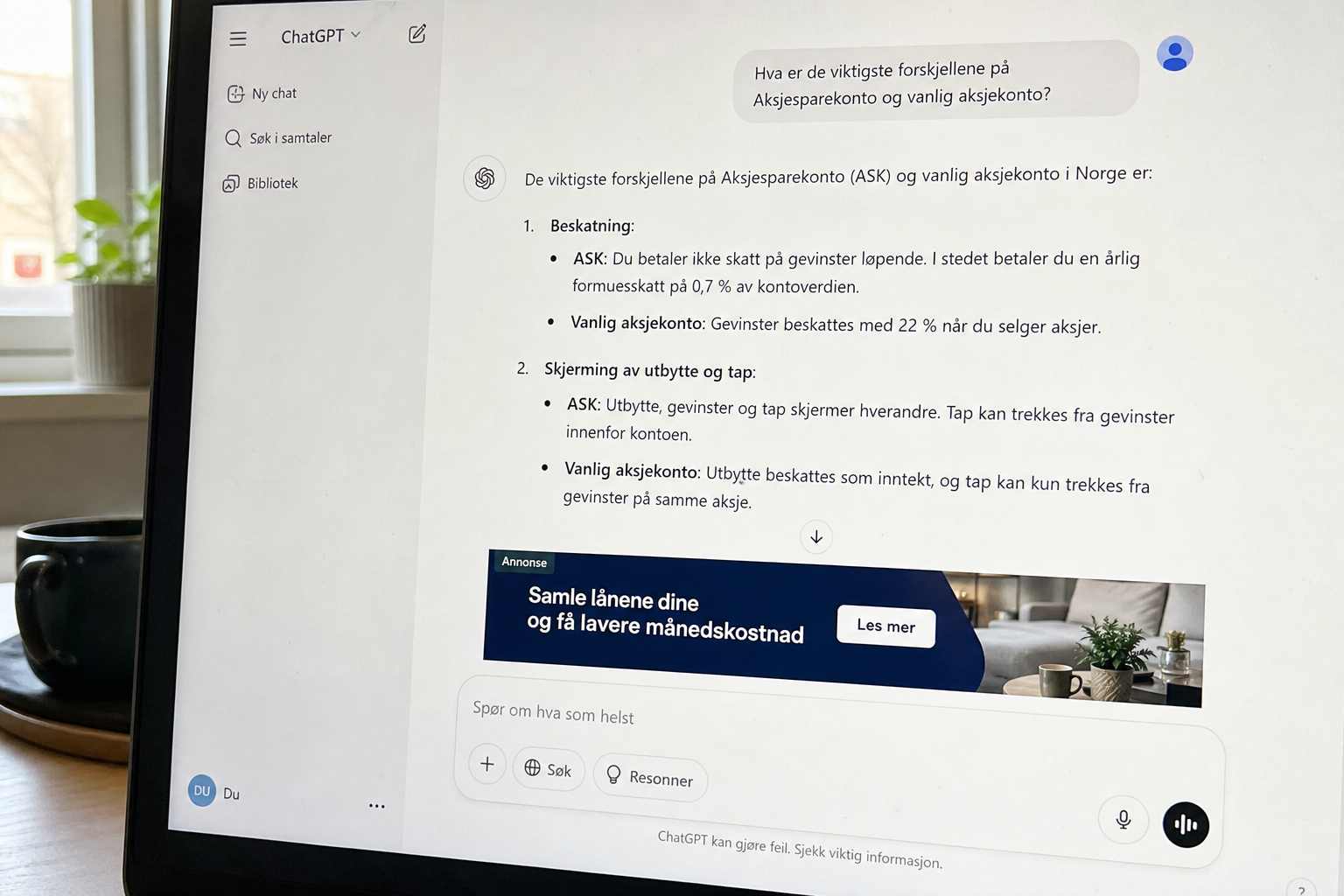 Fra i dag: ChatGPT viser reklame til gratisbrukere i Norge