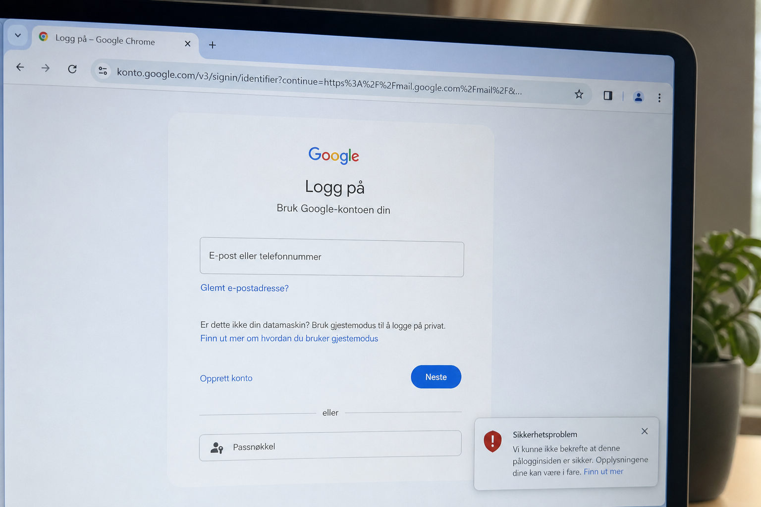 Alvorlig sikkerhetshull i Chrome: Skadevare kan ta over kontoer beskyttet med passkey