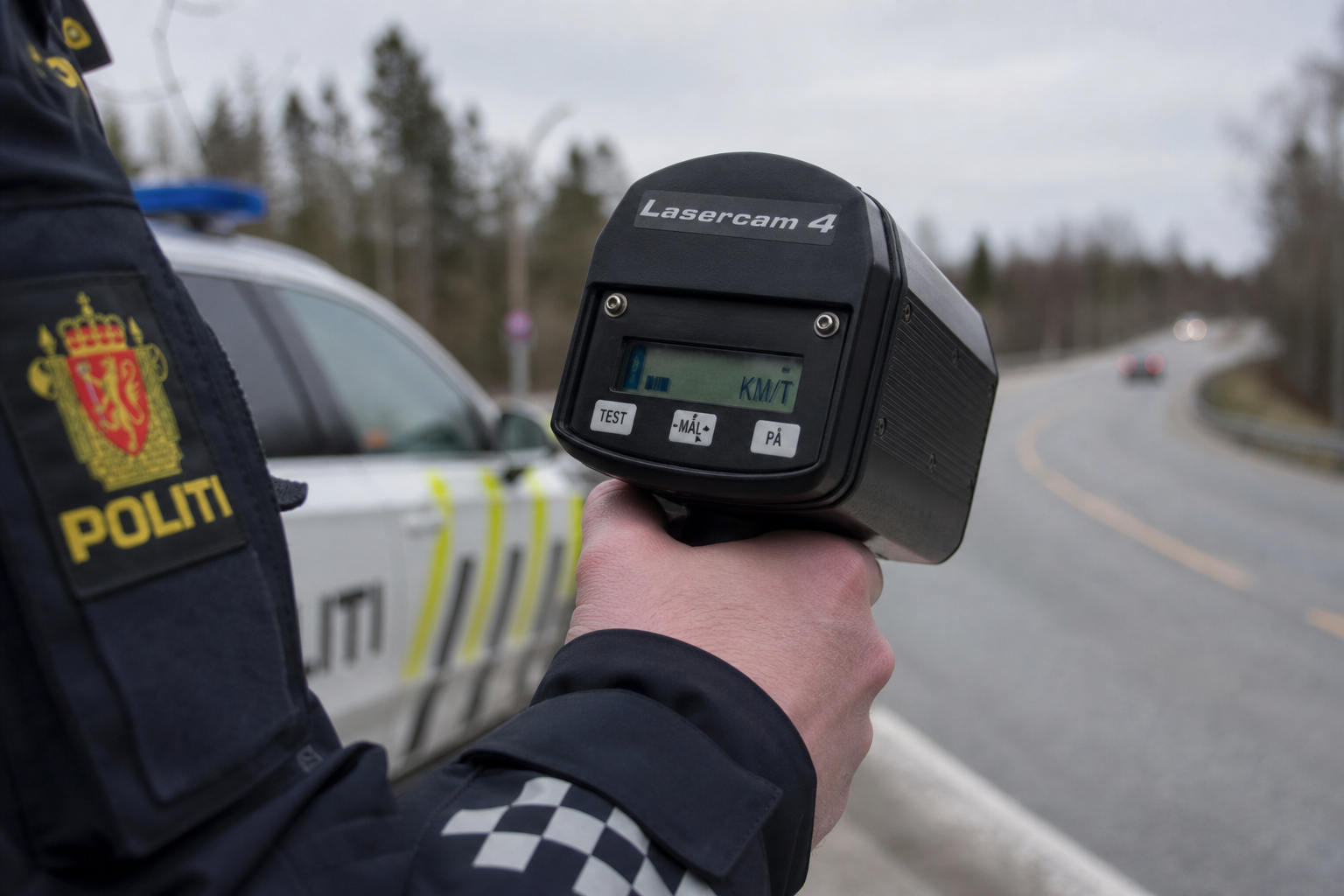 Politiets nye laser måler deg fra 30 meter: Slik ble det umulig å gjemme seg bak forankjørende