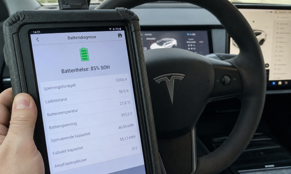 Kjøper du brukt elbil uten å sjekke batteriet: Denne femminuttstesten kan spare deg for opp til 100.000 kroner