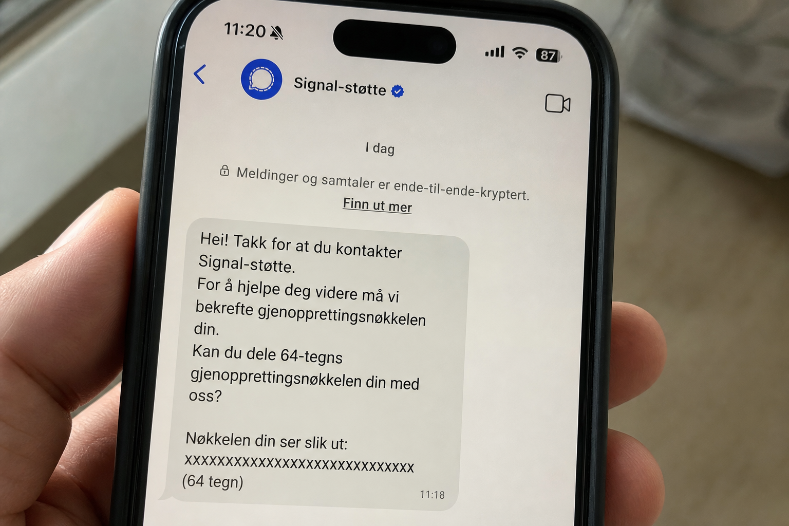 En enkel feil gir hackere full tilgang til Signal-kontoen din