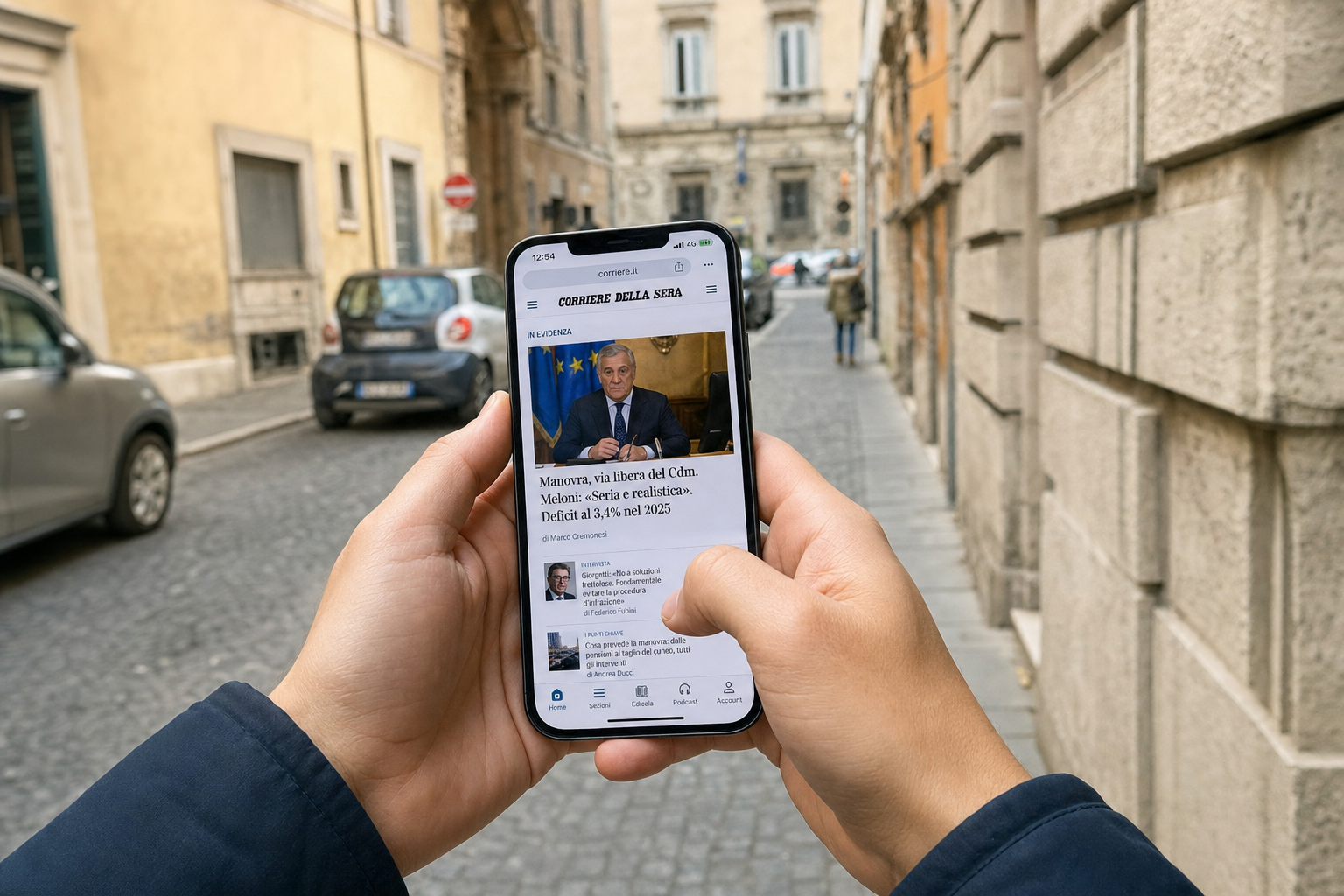 Italia snur i siste liten: Ingen aldersgrense på motorveien, men fotgjengere med mobilen får 75 euro i bot