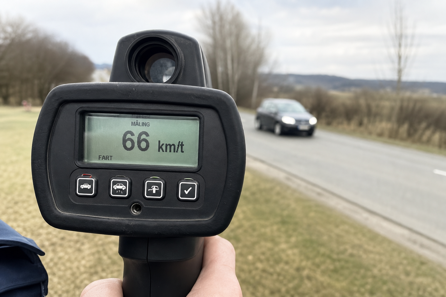 Bilist må betale bot på 280 euro fordi han kjørte 1 km/t for fort på veien dit og 2 km/t for fort på veien hjem