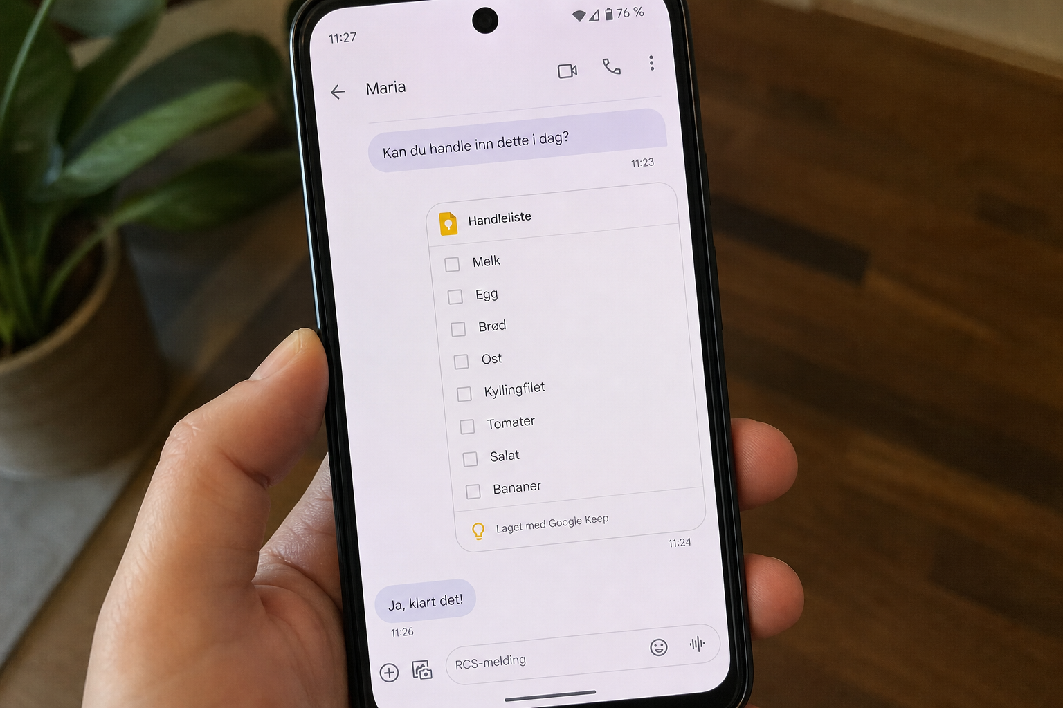 Google slår sammen Messages og Keep: Nå kan hele chatten dele samme handleliste