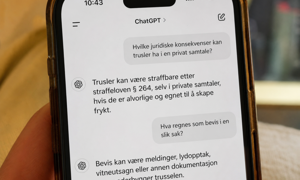 Det du skriver til ChatGPT kan havne som bevis mot deg i en rettssak