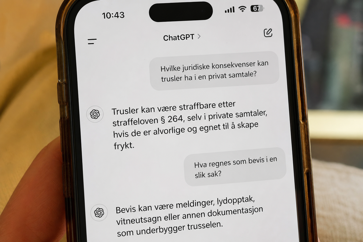Det du skriver til ChatGPT kan havne som bevis mot deg i en rettssak