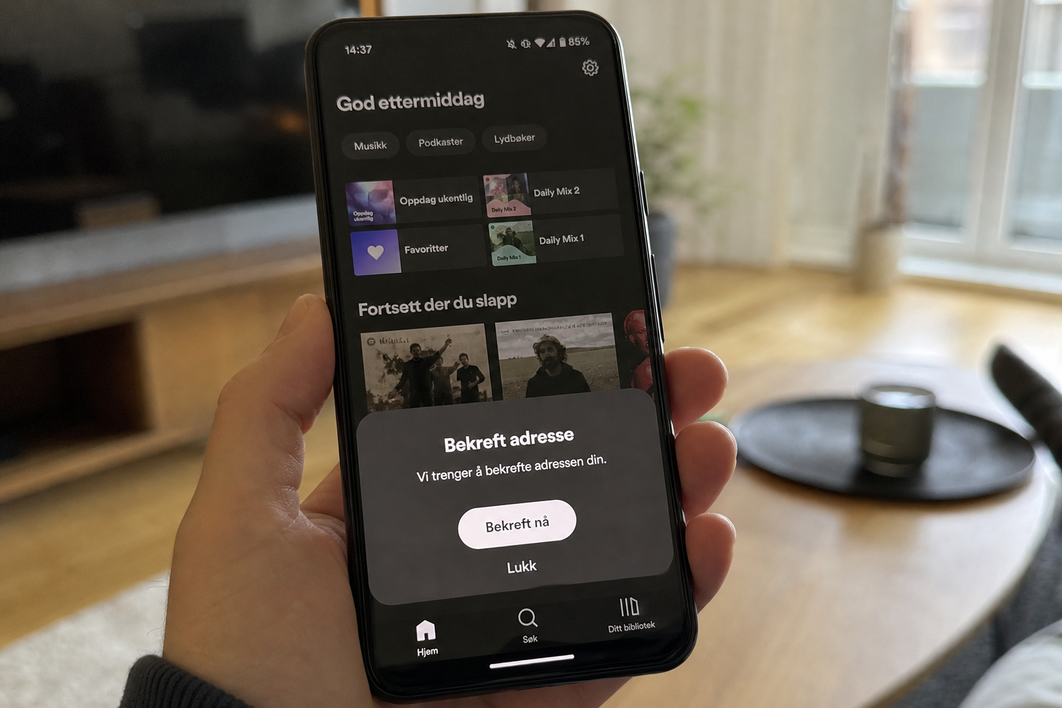 Sju dager til å svare på Spotify-mailen: Overser familien den, ryker Premium i 12 måneder