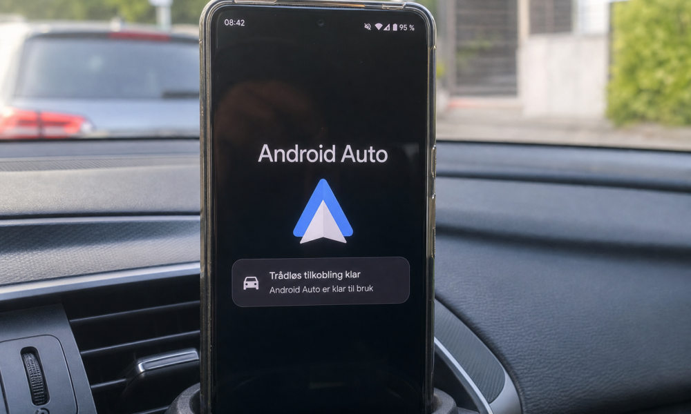 Android Auto virker trådløst i bilen uten kabel: Slik setter du det opp én gang for alle