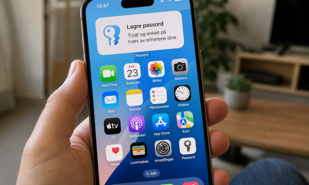 Telefonen din har en gratis passordbehandler du aldri bruker: Slik aktiverer du den