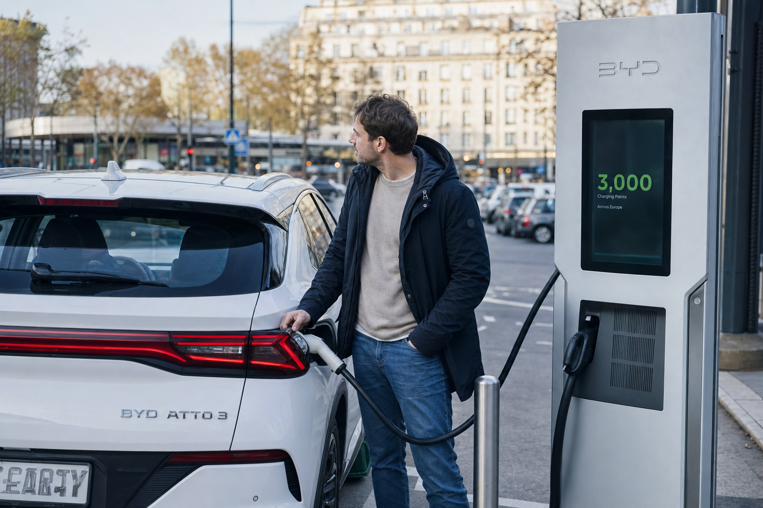 BYD varsler ladenett i europeisk skala: 100 stasjoner på plass i år og 3.000 innen 2027